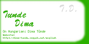 tunde dima business card